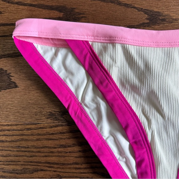 L*Space Ribbed Cream & Pink Bikini Set, NWT - Picture 9 of 16